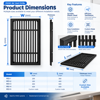Grilles de ventilation en plastique et acier écologiques, durables, noires/blanches, vente en gros d'usine - Idéales pour l'installation de systèmes CVC.