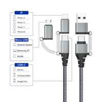 MS, el Cable de Datos USB Tipo C a Tipo C Más Popular, 6 en 1, PD 60W, Carga Rápida