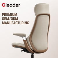 Chaise de bureau exécutive en cuir ergonomique à dossier en S, avec contrôle de la position, dossier haut, grande inclinaison et tension réglable, pour cadre dirigeant
