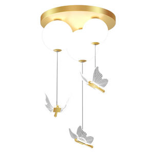 Camera dei bambini luce camera dei ragazzi ragazze creativo soffitto moderno semplice acrilico <span class=keywords><strong>lampadario</strong></span> a farfalla - Product Image 4