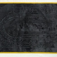 Tapis de Prière Sejadah Uni pour l'Islam avec Pompon, Tapis de Mosquée pour le Hajj