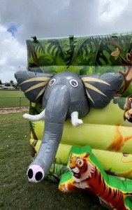 3D 사파리 동물 사진 벽 사파리 셀카 스테이션, 풍선 야생 동물 공원 셀카 스테이션, 판매용 풍선 배경 - Product Image 5