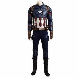 Costume d'Halloween pour <span class=keywords><strong>adulte</strong></span>, costume de cosplay de Captain America, costume de fête pour garçon, costume moulant - Product Image 1