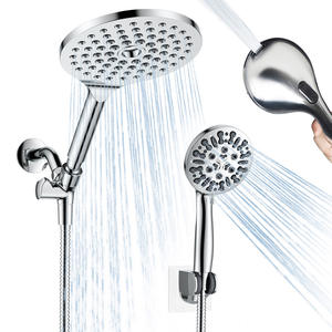 Juego de cabezal de ducha multifuncional, rociador de mano con efecto lluvia, ajustable, cromado, DSS9730 - Product Image 1