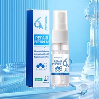 Spray réparateur apaisant pour peaux sensibles et abîmées par les stéroïdes, à base d'oligopeptide-1 fermenté, d'oligopeptide-3, d'ADN de saumon et de PDRN, 6A