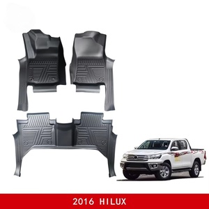 Tapis de sol de voiture 5D en caoutchouc TPE écologique, imperméable et antidérapant, sur mesure en gros, 3 pièces pour Toyota Hilux 2016 - Product Image 2