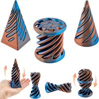 Artístico de múltiples capas de giro rápido giratorio Helix Fidget Spinner juguete impresión 3D para adultos niños