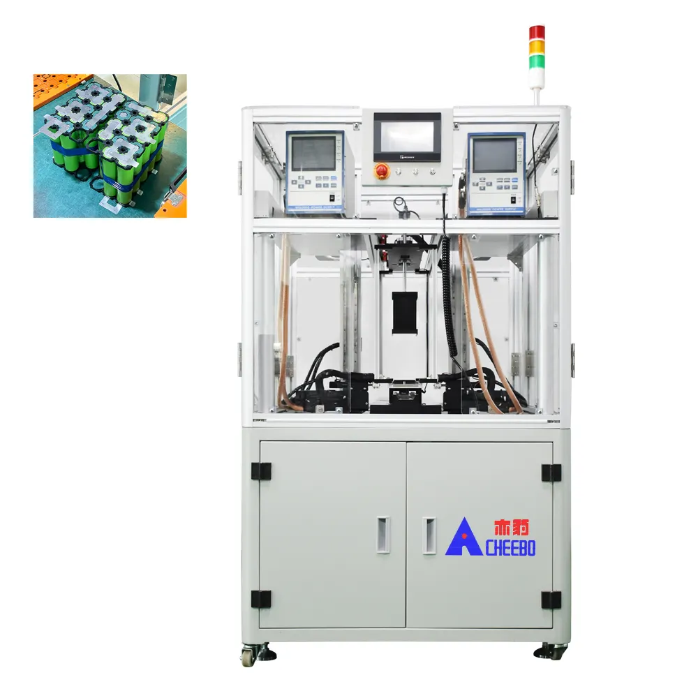 Cilindrische Batterij 18650 Lithiumbatterij Automatische Puntlasmachine Assemblagelijn
