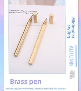 Bolígrafo Metálico de Firma al por Mayor, Cilíndrico Hexagonal de Bronce, Bolígrafo Neutro para Negocios, Regalo Promocional con Material de Latón - Product Image 4