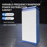 Boîtier électrique sur pied personnalisable IP55 1,2 mm bleu et blanc compatible avec poutre transversale pour alimentation industrielle