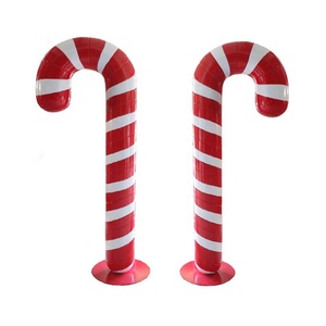 Bastón de caramelo navideño de fibra de vidrio de 6 pies - Product Image 1