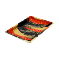 Boîte à sushi jetable en PET de qualité alimentaire Wenpak, rectangulaire, anti-buée, avec couvercle haut, pour la cuisine japonaise, conteneur alimentaire à emporter, vente en gros
