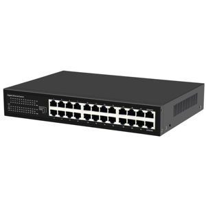 Conmutador de red de 24 puertos, conmutador de red completo Gigabit blanco metálico para juegos - Product Image 3