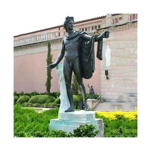 Statua di Atlante che Regge il Globo in Bronzo Fuso, Grande Scultura Moderna in Metallo per Piazza Urbana - Product Image 4