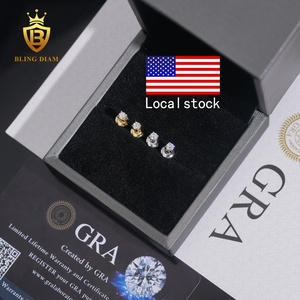 Алмазные гвоздики в стиле хип-хоп 925 3 мм, 4 когтя - Product Image 1
