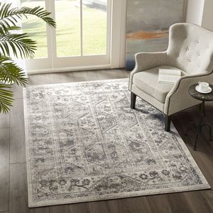 Tapis rectangulaire en jute jacquard rayé Db Classic pour salon, avec bordure à motifs, à poils plats et design fin - Product Image 3