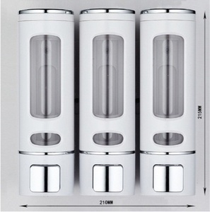 <span class=keywords><strong>Dispenser</strong></span> di <span class=keywords><strong>Sapone</strong></span> ABS a Testa Singola, Doppia o Tripla, a Pressione, Liquido, Montaggio a Parete Senza Foratura, <span class=keywords><strong>per</strong></span> Gel <span class=keywords><strong>Doccia</strong></span> e Lavaggio Mani, <span class=keywords><strong>per</strong></span> Uso Domestico e Alberghiero - Product Image 2