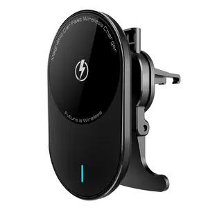 2024 New Design Technology 15W 10W Qi Magnetic Fast Charging Wireless Car Charger Mobile Phone Holder for iphone 12 series