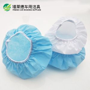Housses de polisseuse pour voiture Friend Car Washing Supplies, 6 pouces, en tissu non tissé bleu et blanc, pour le cirage et le polissage - Product Image 1