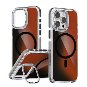 Funda de teléfono magnética con láser degradado de lujo, funda de carga inalámbrica con imán fuerte para teléfonos móviles - Product Image 3