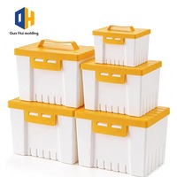 Boîte à outils industrielle robuste en plastique PP de haute qualité 5L 6L, conteneur de rangement carré renforcé pour forets de mineur