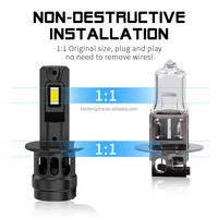 Ampoule de phare avant LED H3 polyvalente Kaidengzhe, 12V 6000K 7000LM, Plug-and-Play pour voiture et camion