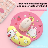 Support de poignet en silicone pour souris et clavier, avec sangle de maintien, motif dessin animé, cadeau mignon, vente en gros