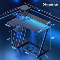 Bureau de jeu en forme de L de haute qualité 2025, échantillon gratuit, bureau de jeu pour gamer, table de jeu pour ordinateur avec RGB