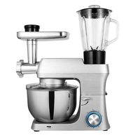 Robot de cuisine électrique 1500W, mélangeur sur socle en acier, certifié GS/CB, mélangeur de farine alimentaire, mélangeur de pâte, comprend un bol de mélange, mélangeur à gâteau