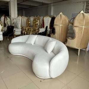 Sofá Blanco de Lujo Moderno de Alta Calidad, Diseño de Tres Plazas para Decoración de Bodas y Hoteles - Product Image 3
