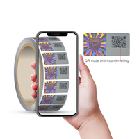 Étiquettes holographiques 3d personnalisées avec numéros de série, étiquettes d'emballage de produit anti-contrefaçon, autocollants holographiques QR Code