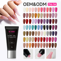 RONIKI Hot Pick 30g 60g Polygel Cristal Dur pour Dissimuler les Défauts des Ongles, Séchage Rapide UV, Économisez du Temps de Travail pour les Professionnels des Salons de Manucure