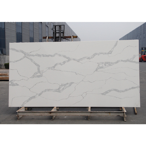 Dalle de calacata de quartz de luxe pierre de quartzite de chine comptoir de cuisine dalle de quartz blanc poli - Product Image 5