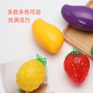 Tpr Fruit Vegetable Teething Toy For Small Dogs Interactive Chew Training Sound Making Pet Toys - Product Image 1