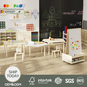 Meubles de garderie en bois modernes, ensemble de table <span class=keywords><strong>d</strong></span>'activités multifonctionnel pour la zone artistique des tout-petits, crèche, salle de classe, école <span class=keywords><strong>et</strong></span> hôtel - Product Image 2