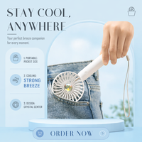 Mini ventilateur portatif mince avec fonctions multiples de logo personnalisé pour une utilisation extérieure et intérieure pour les ménages et les hôtels