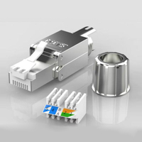 Conector de Red Keystone Modular Blindado CAT6A 8P8C RJ45 FTP STP Cat6 sin Herramientas, Precio de Fábrica