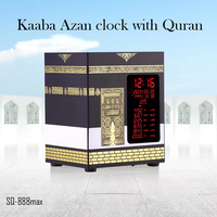 Horloge Azan Kaaba Ramadan Mosquée Coran Cube Haut-Parleur Prière Numérique Heure Ville Télécommande Multifonction Cadeau Islamique Musulman