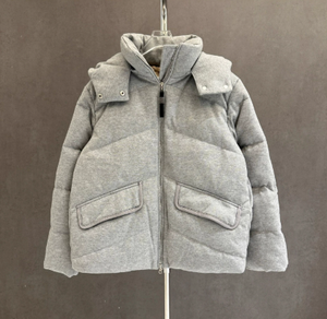 Nouvelle doudoune à capuche zippée en mélange de laine pour l'automne-hiver, chaude, en duvet d'oie et de canard blanc - Product Image 5
