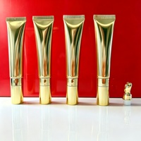 Huile à lèvres hydratante en tube souple avec applicateur métallique doré, soin des lèvres, baume à lèvres, beurre à lèvres, huile repulpante pour les lèvres, vente en gros