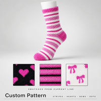Chaussettes de lit chaudes pour femmes, motif hiver, douces, moelleuses, confortables, pour la maison, lot en gros