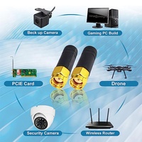 Antenne Ruber Duck à rotule pivotante 2,4 GHz pour routeur WiFi, module sans fil ZigBee, SMA-Male, mini antenne 2,4G pour Internet domestique