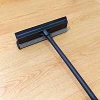Raclette de douche et de fenêtre 2-en-1 durable avec manche télescopique en PP et éponge pour le nettoyage des sols, des vitres de voiture