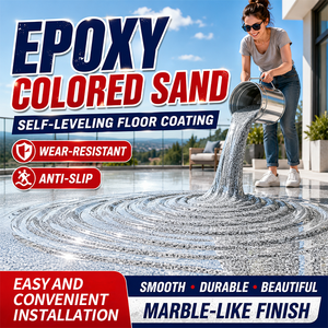 Revêtement de sol liquide auto-nivelant en époxy à effet marbre écologique avec sable coloré, peinture protectrice haute dureté pour l'industrie alimentaire - Product Image 2
