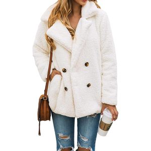 Abrigo de Invierno para Mujer Prettigarden, Chaqueta Casual de Forro Polar Sherpa, Estilo Piel Sintética - Product Image 1