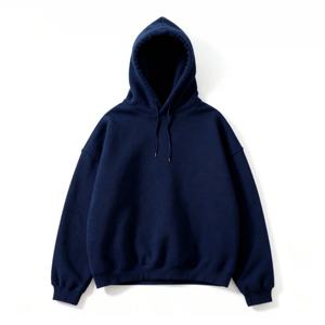 Sudadera Azul Marino, Peso Medio, con Bolsillo Delantero y Capucha con Cordón Ajustable, Apta para Uso Diario Informal - Product Image 1