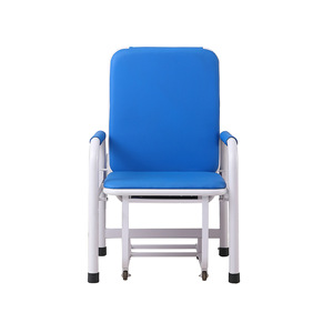 Hospital Chair <b>Bed</b> Combo S002L Blue Artificial Leather Portable Reclining For Hospital Care And Home Use - Product Image 5