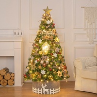 Sapin de Noël artificiel de luxe en PVC avec feuillage réaliste pour la décoration de hall d'hôtel