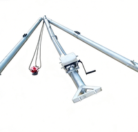 Mesin Pemasang Tiang Tripod dari Paduan Aluminium 10/12/15/18M, Pengangkat Tiang Kabel Seksional untuk Instalasi Saluran Listrik Utilitas
