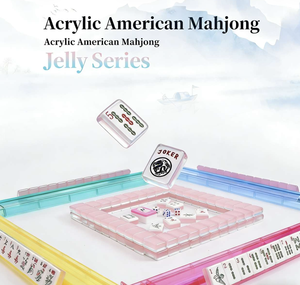 Hot Selling American-style Cristal Acrylic <b>Mahjong</b> <b>Set</b> Portable Professional Casino Quality Home Use Gift Storage Bag Family - Product Image 2